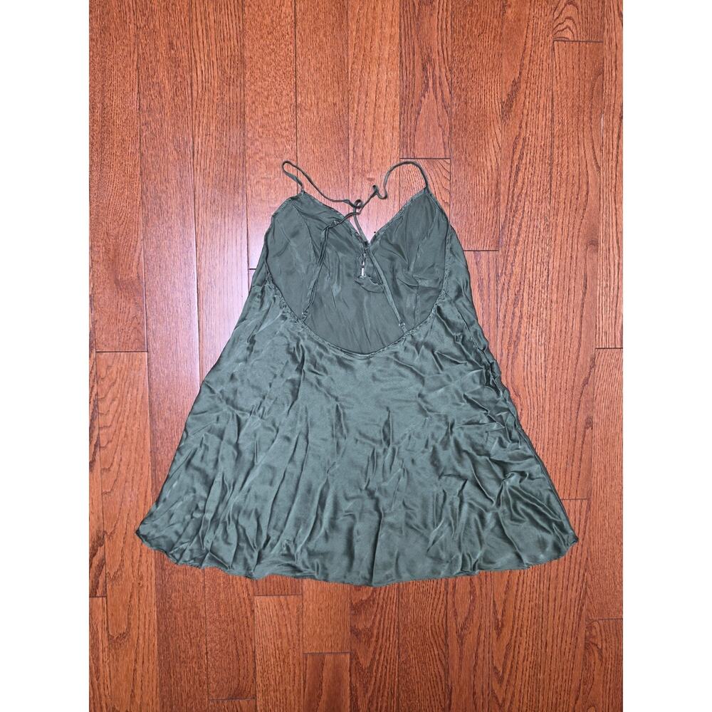 Vintage Victoria's Secret Gold Label Sage Green Silk Slip Dress Large - Picture 8 of 13